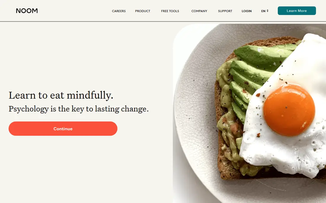 Noom homepage