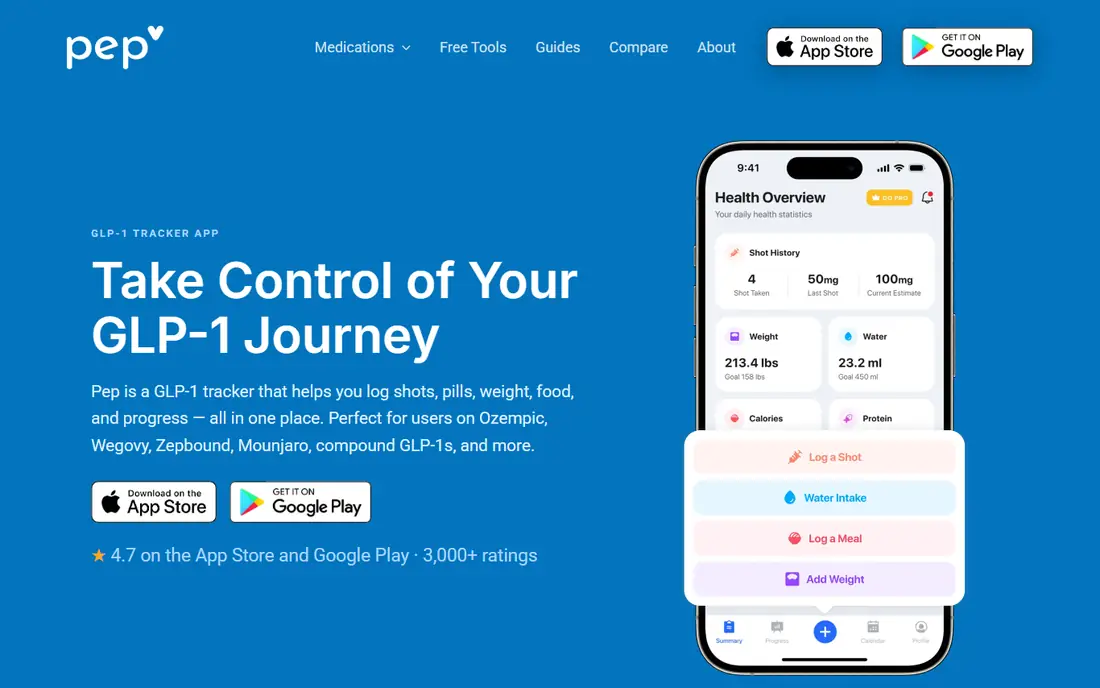 Pep (GLP-1 Tracker) homepage