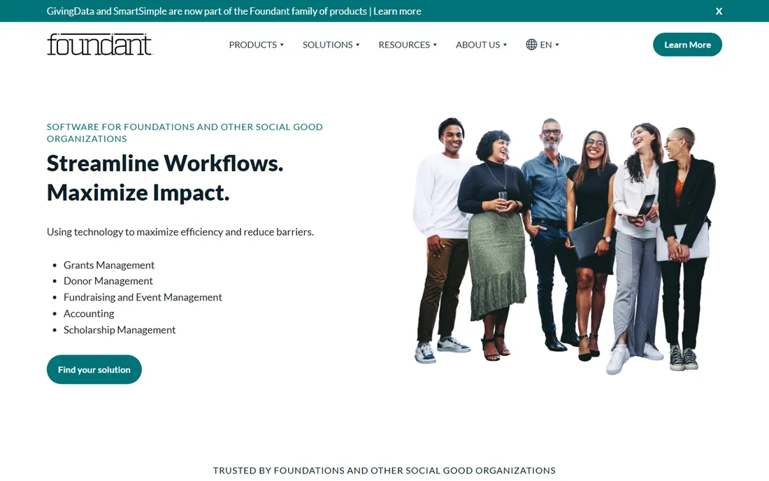 Foundant homepage