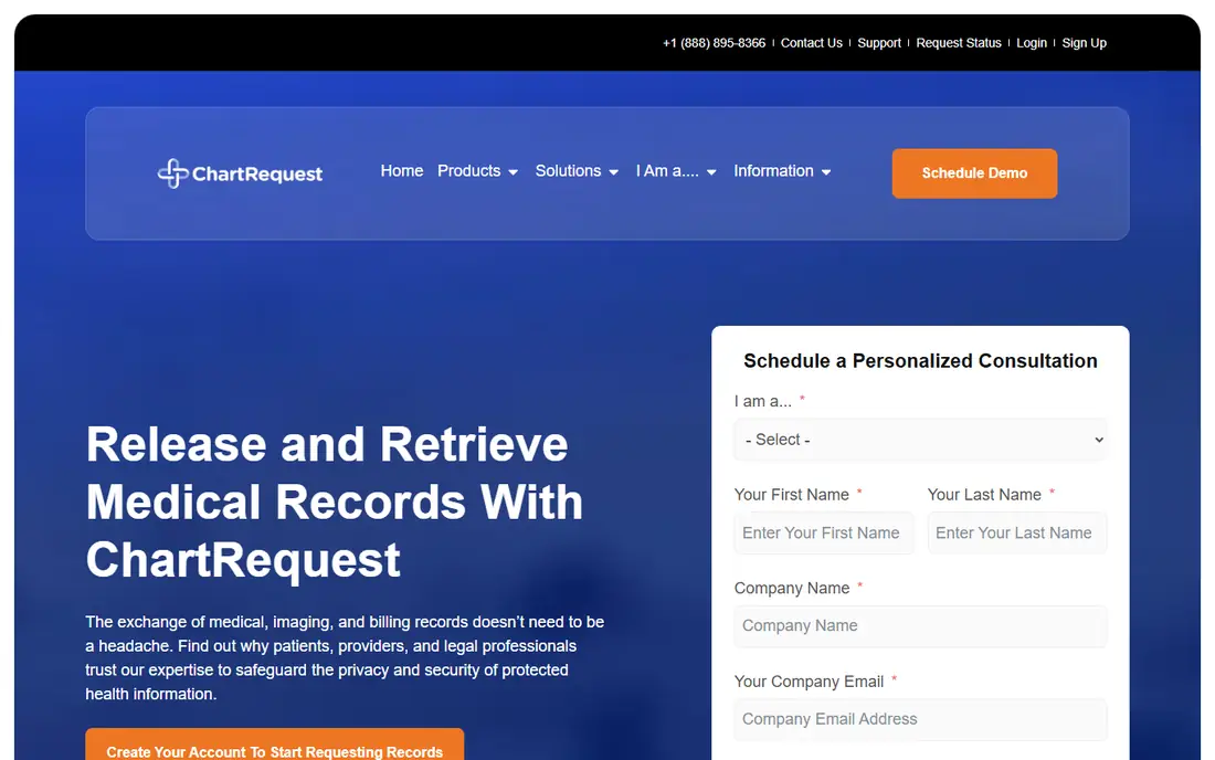 ChartRequest homepage