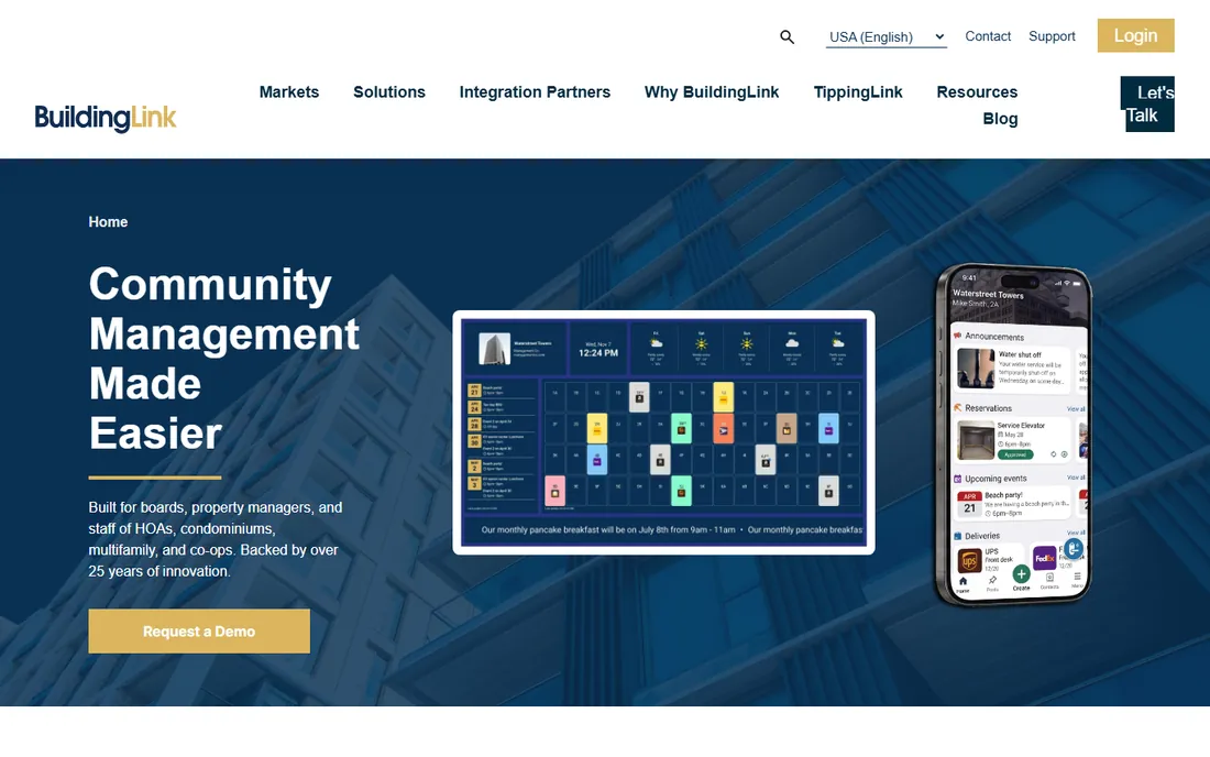 BuildingLink homepage