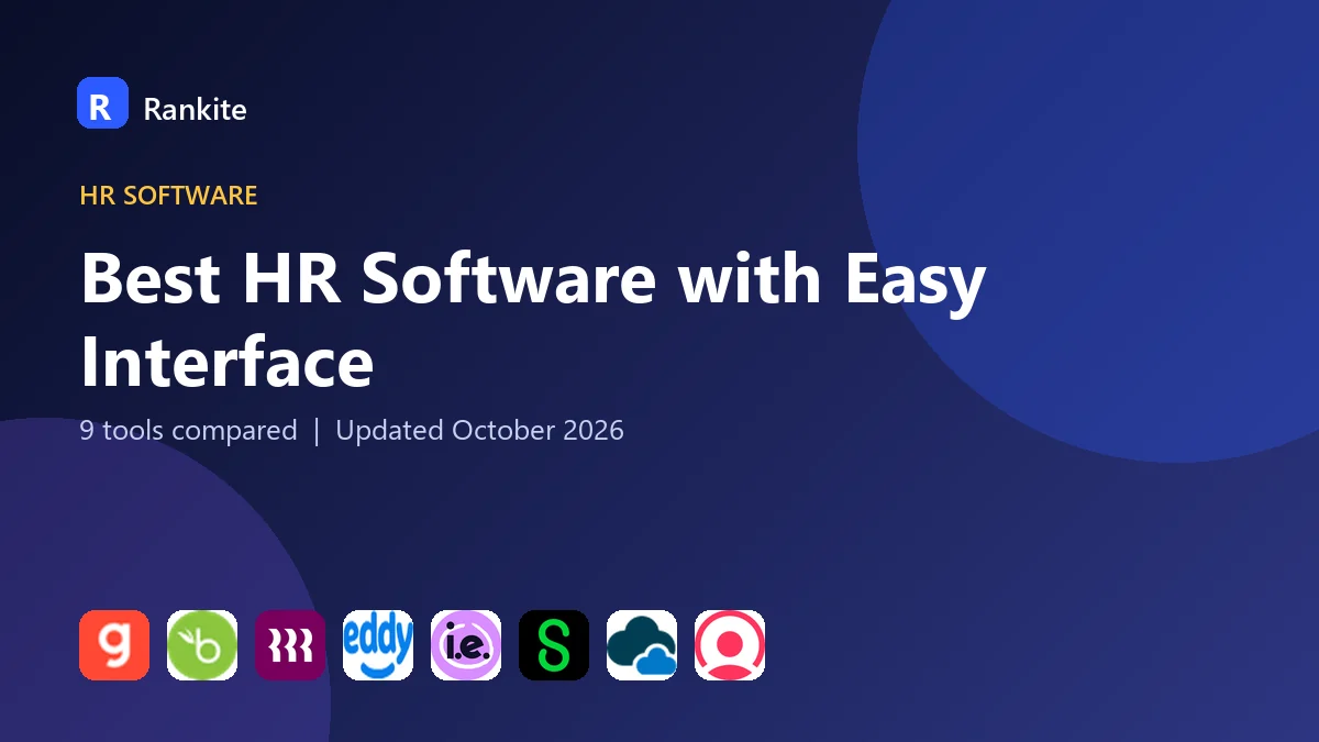 Best HR Software with Easy Interface in 2026: 9 Tools Compared