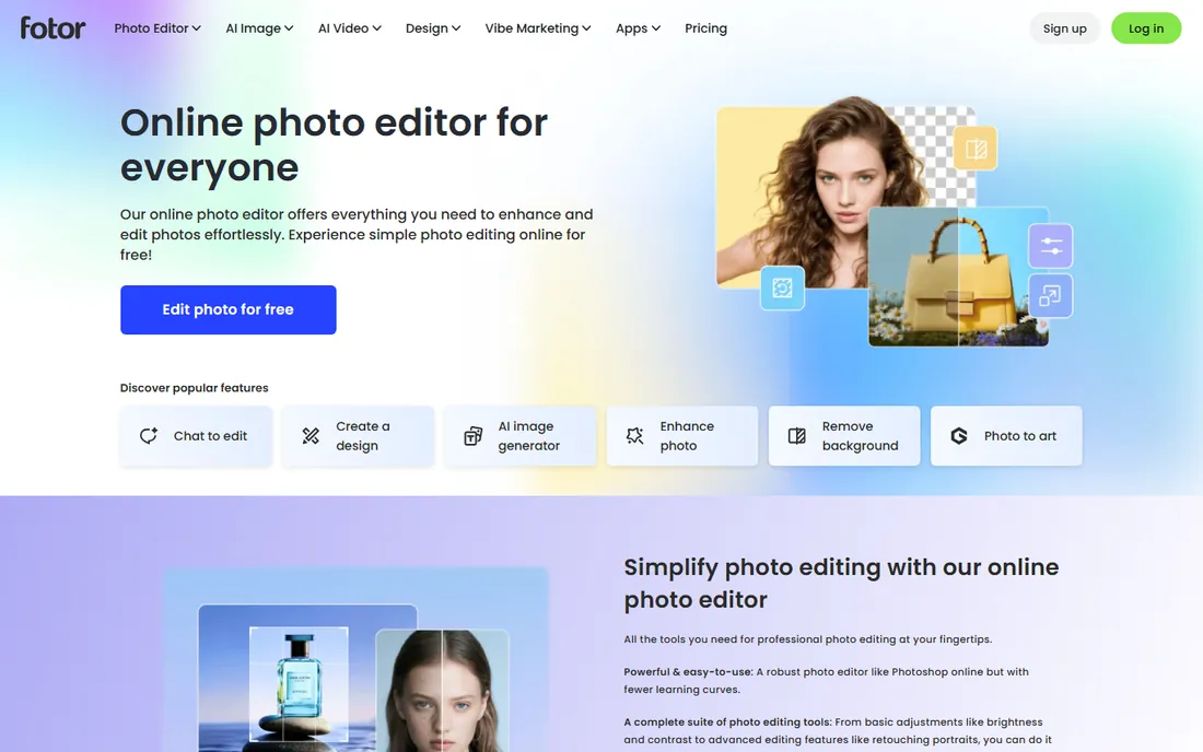 Fotor homepage