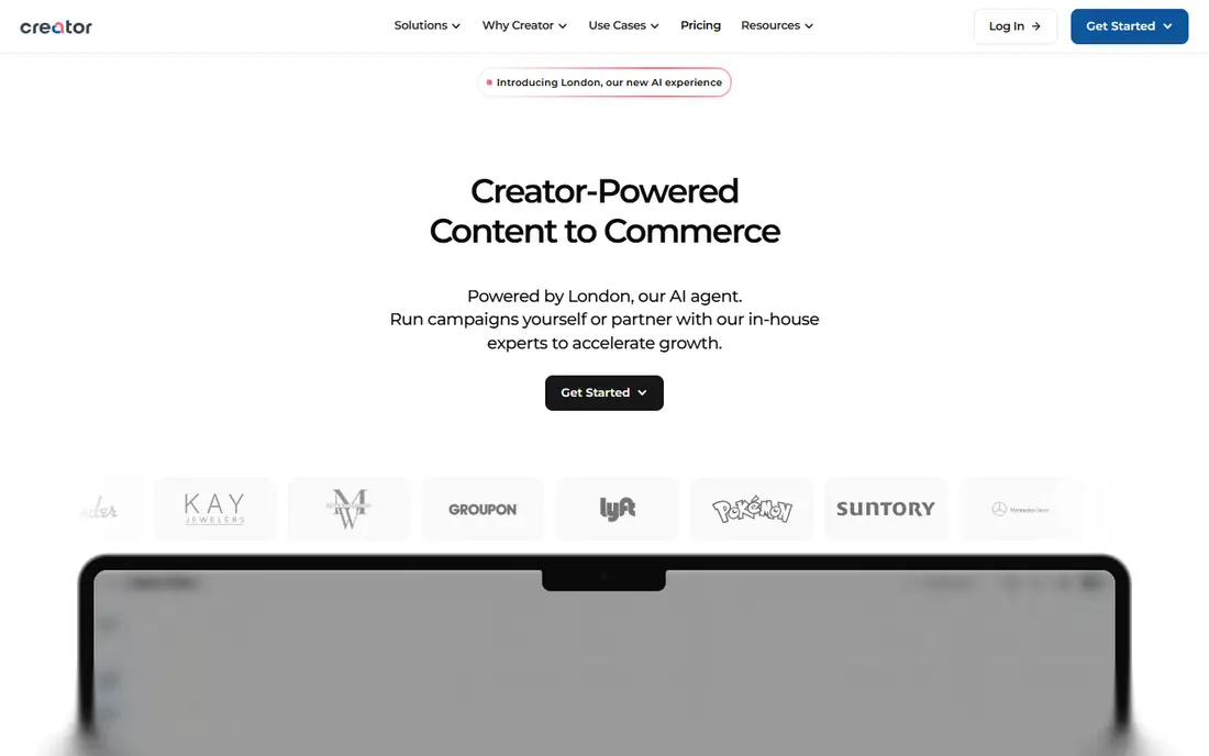 Creator.co homepage