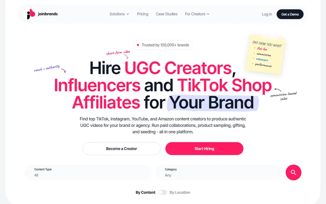 JoinBrands homepage