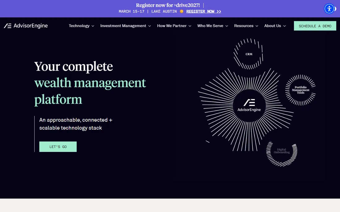 AdvisorEngine homepage