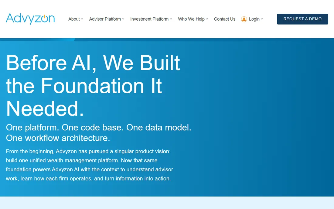 Advyzon homepage