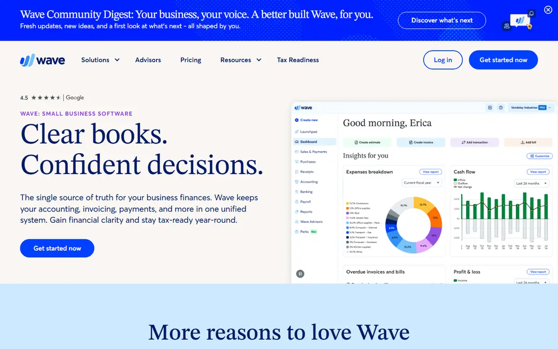 Wave homepage