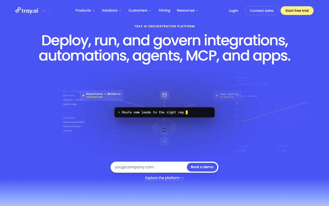 Tray.ai homepage