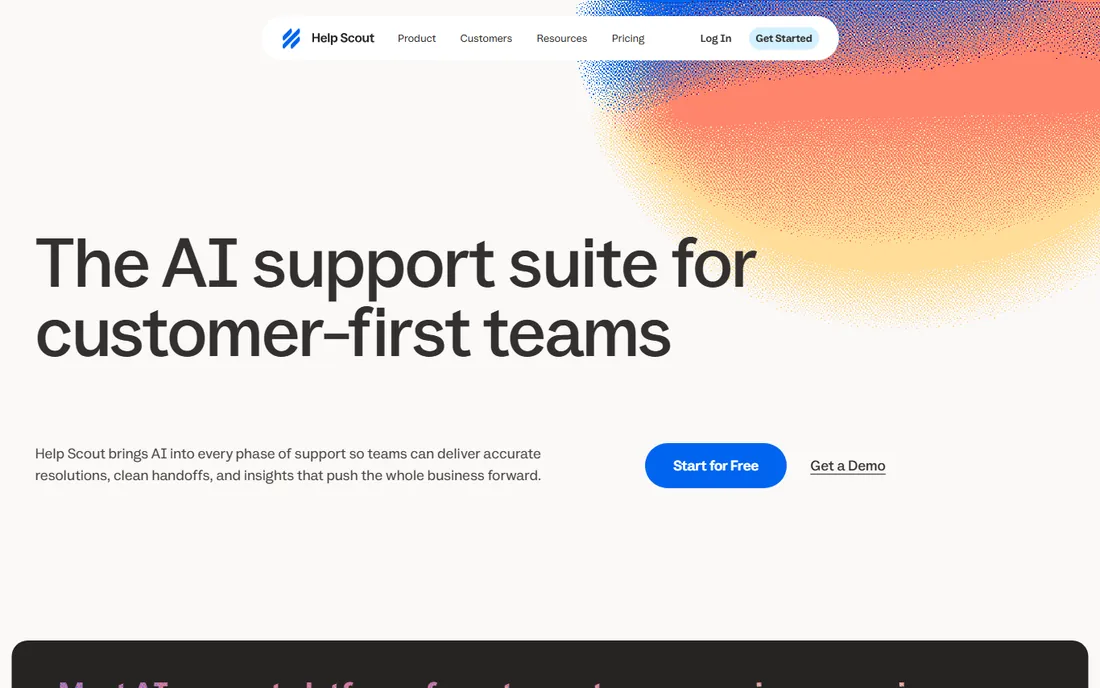 Help Scout homepage