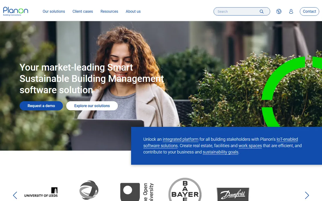 Planon homepage