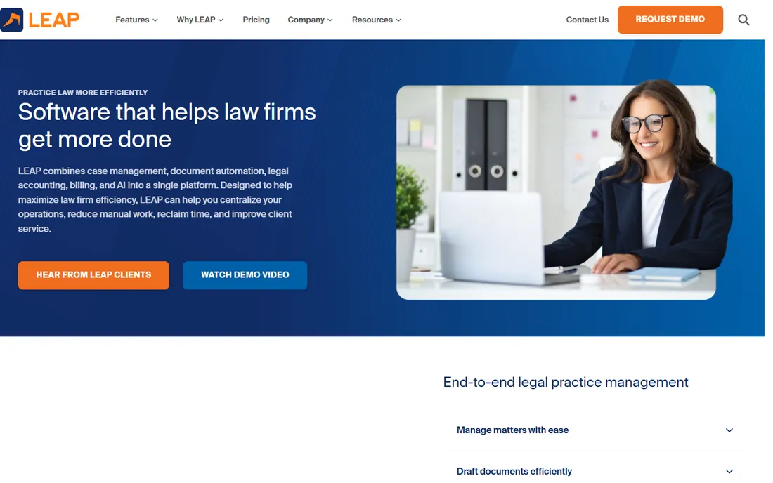 LEAP homepage