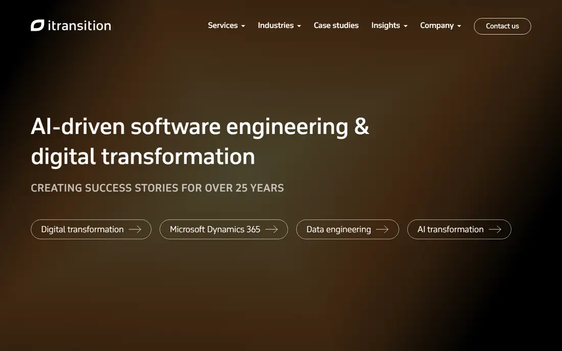 Itransition homepage