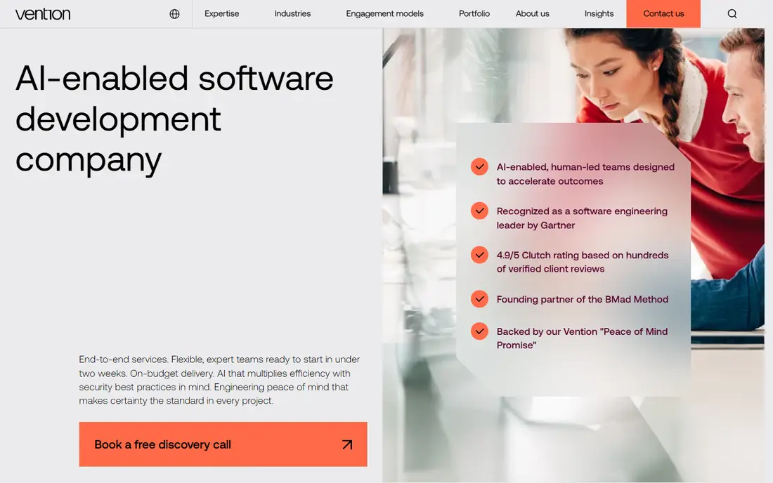 Vention homepage