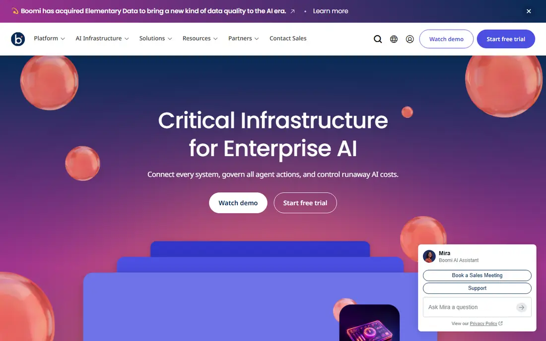 Boomi homepage