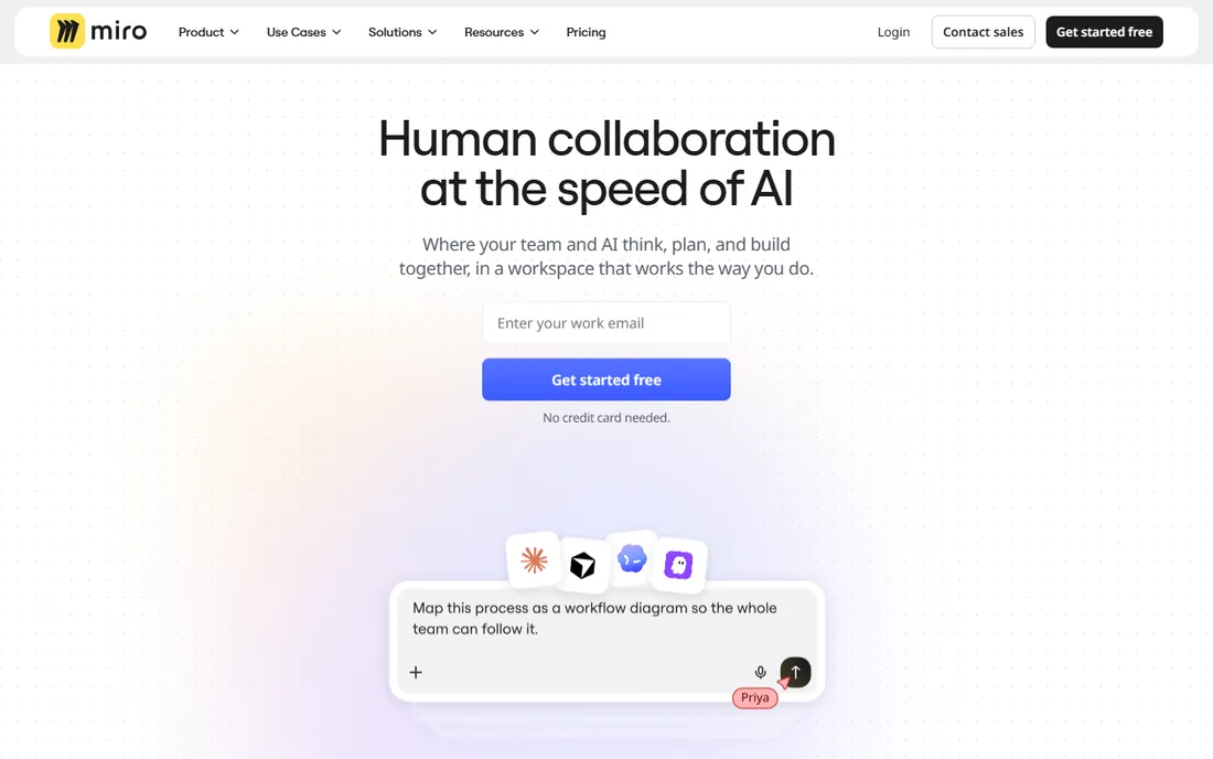 Miro homepage