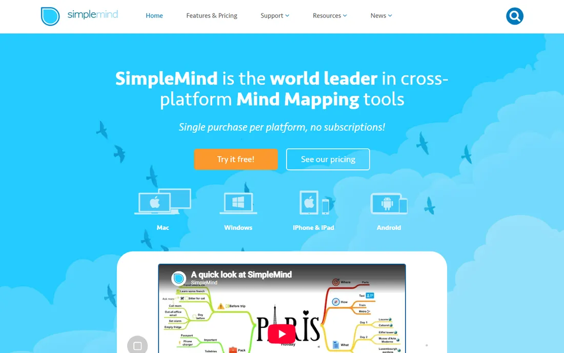 SimpleMind homepage