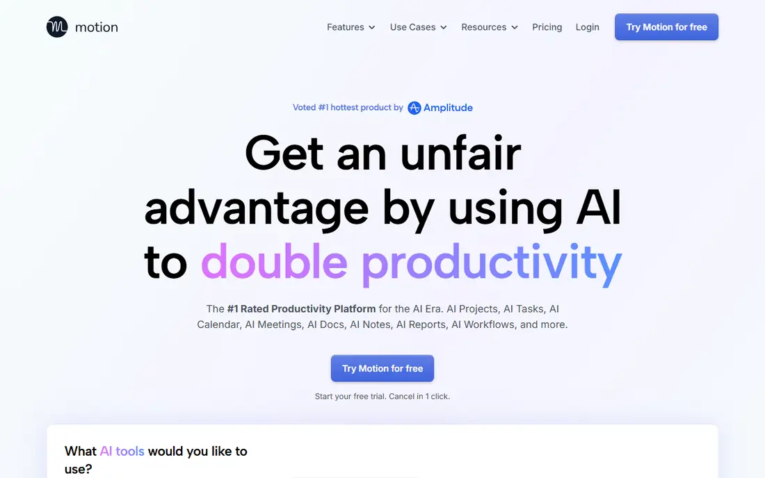 Motion homepage