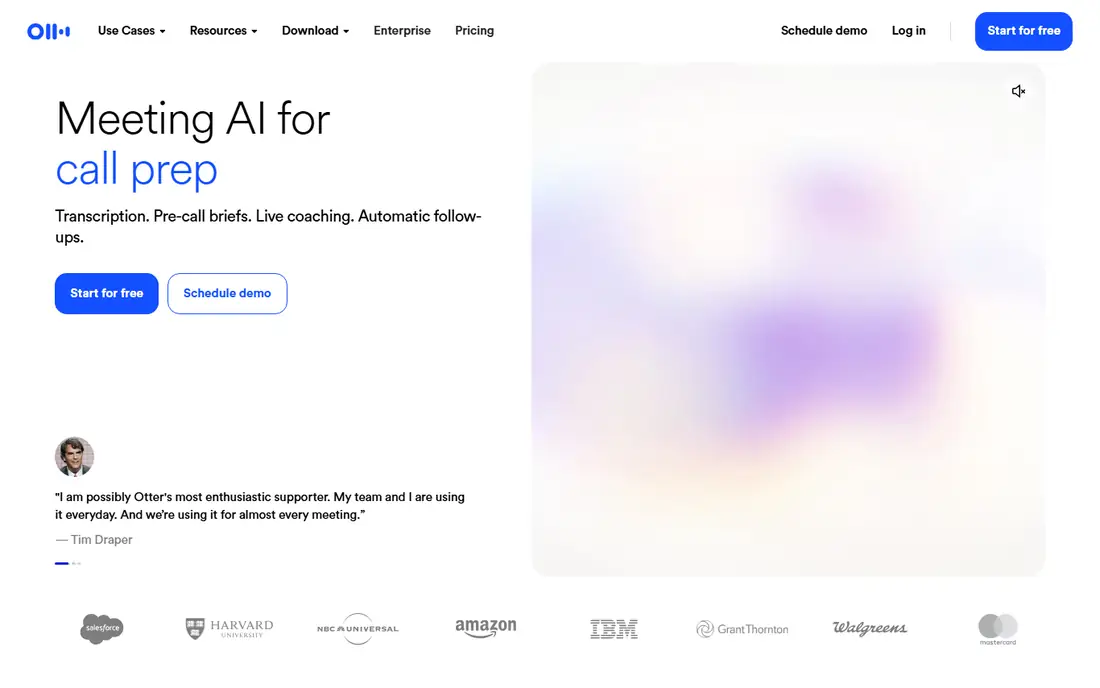 Otter.ai homepage
