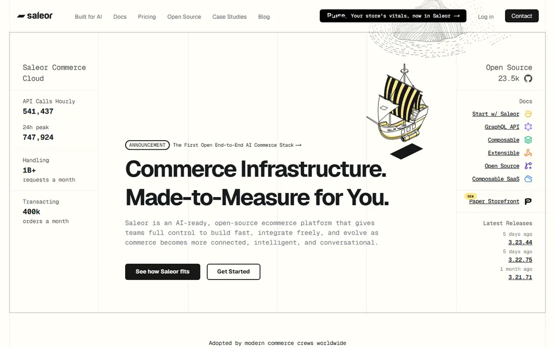 Saleor homepage