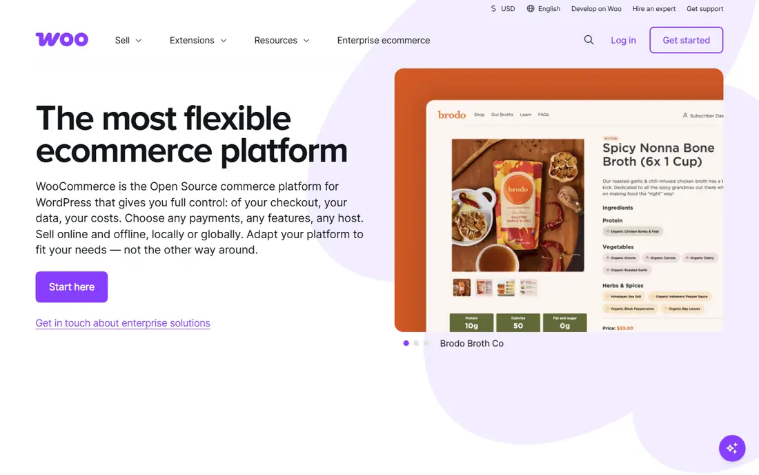 WooCommerce homepage