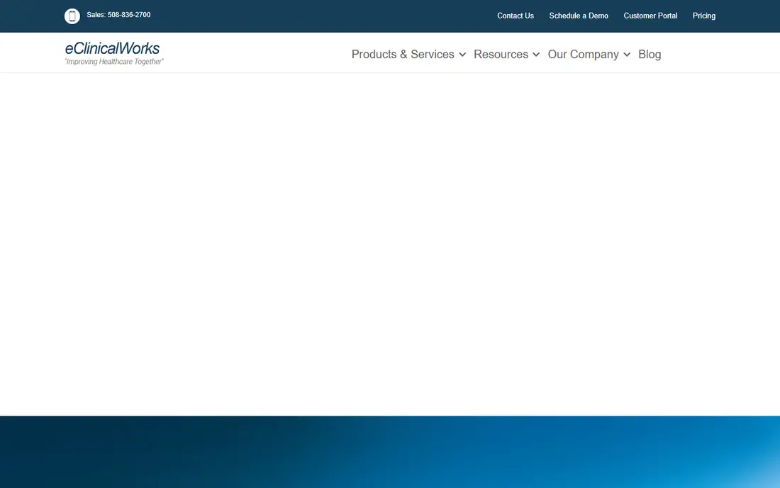 eClinicalWorks homepage