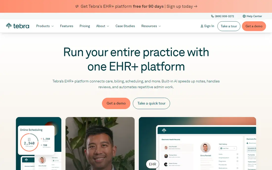Tebra homepage