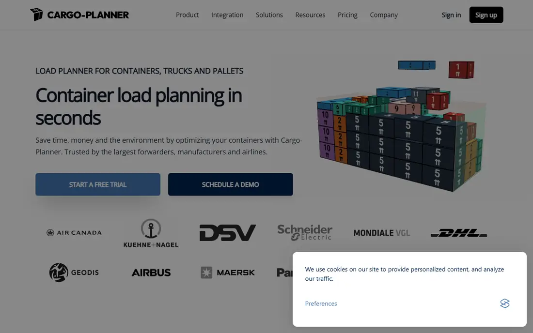 Cargo-Planner homepage
