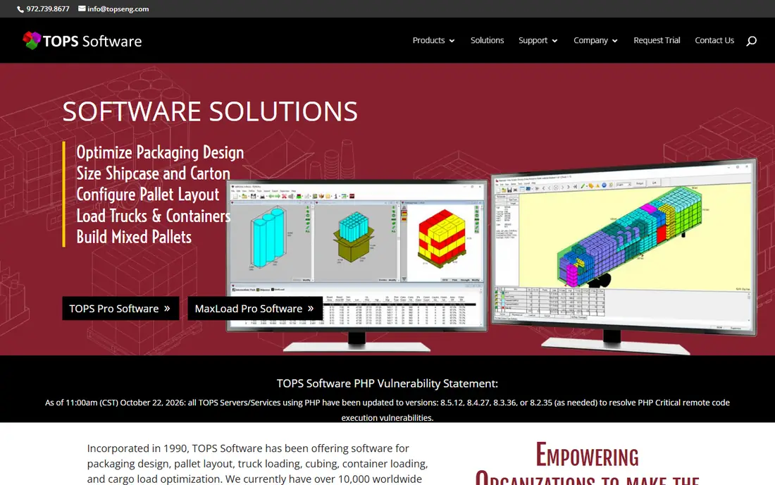 TOPS Pro homepage