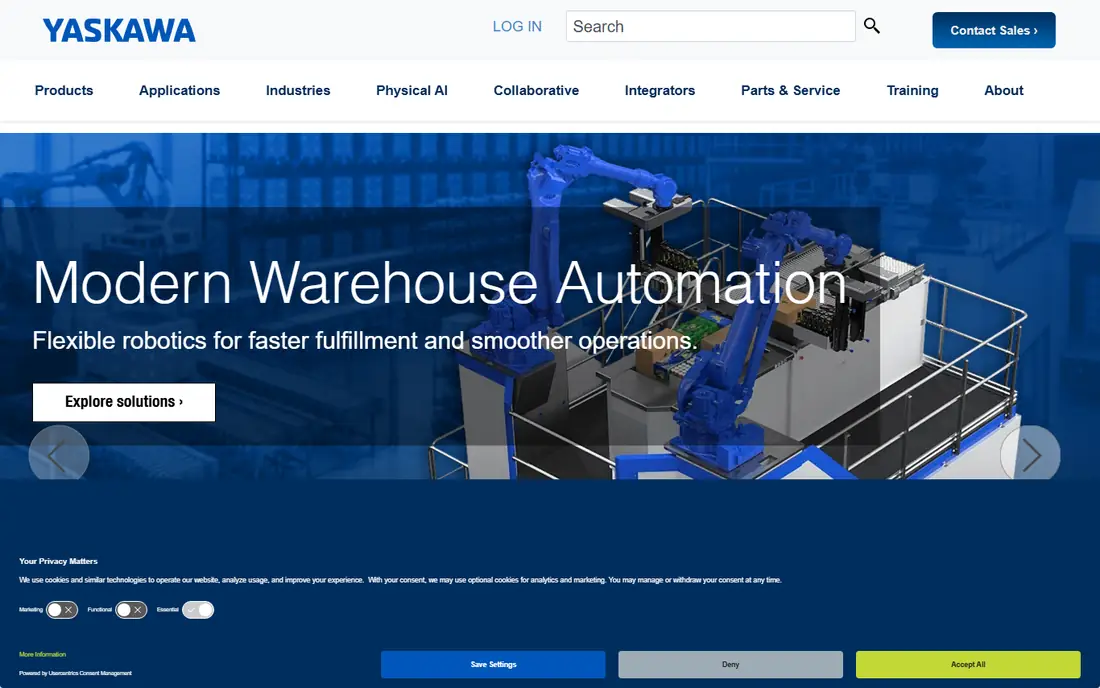Yaskawa PalletSolver homepage