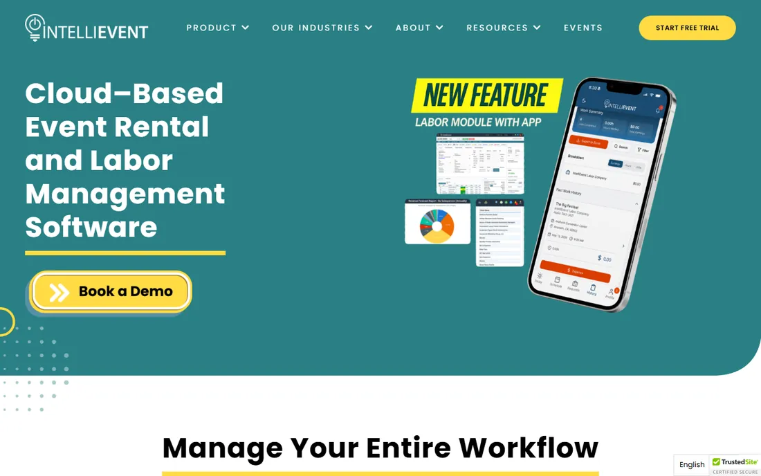 IntelliEvent homepage