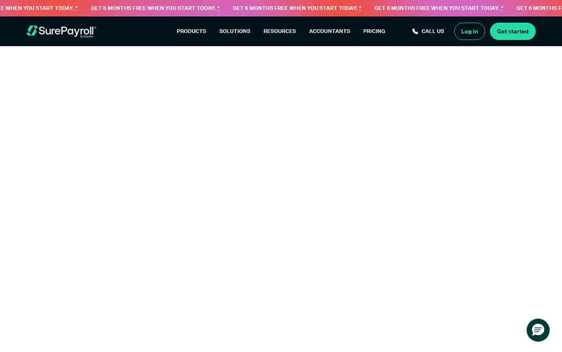 SurePayroll homepage