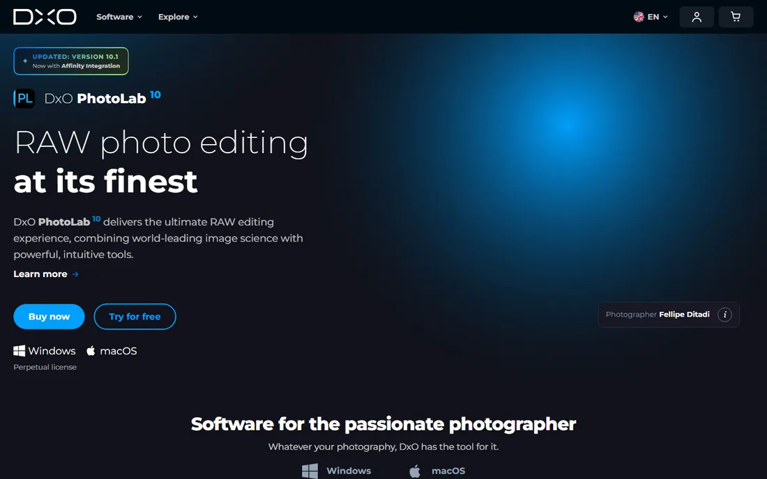 DxO PhotoLab homepage
