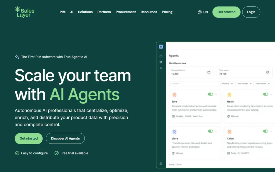 Sales Layer homepage