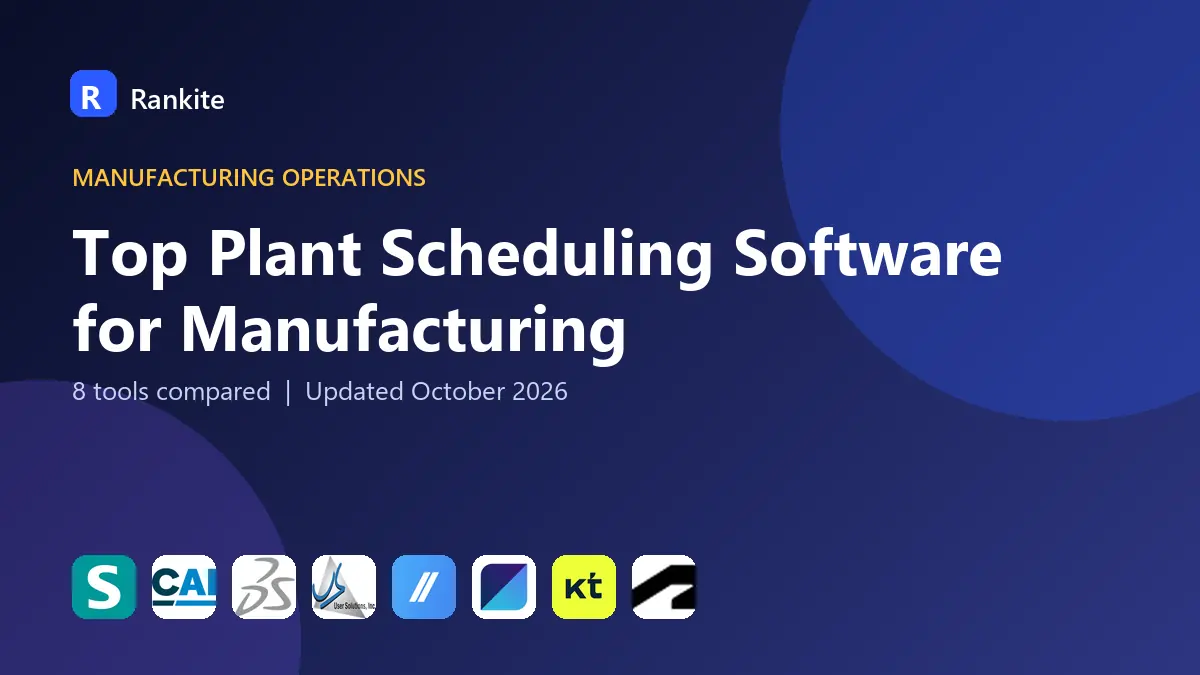 Top Plant Scheduling Software for Manufacturing in 2026: 8 Tools Compared