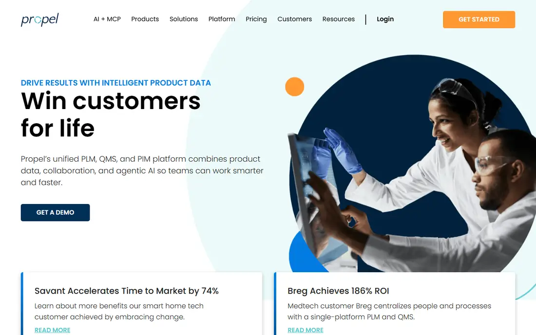 Propel homepage