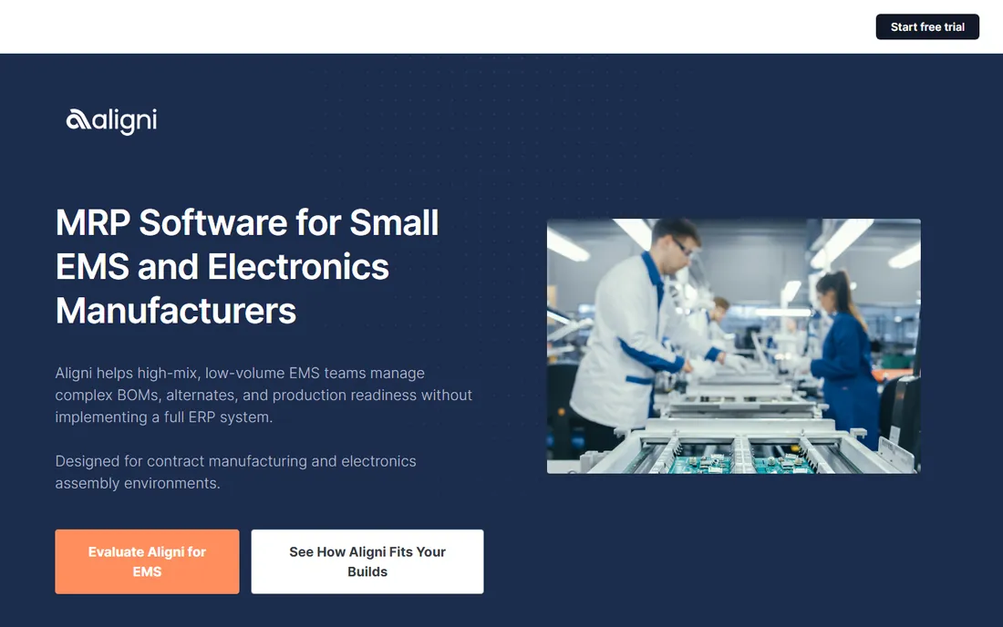 Aligni homepage