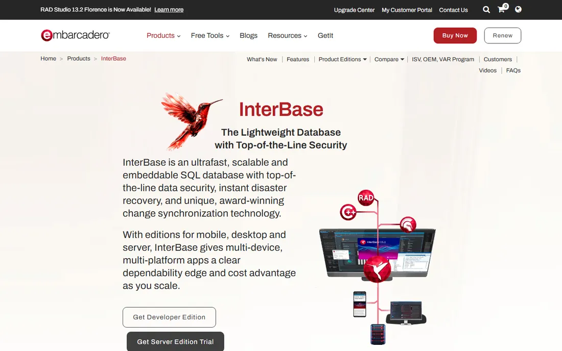 InterBase ToGo homepage