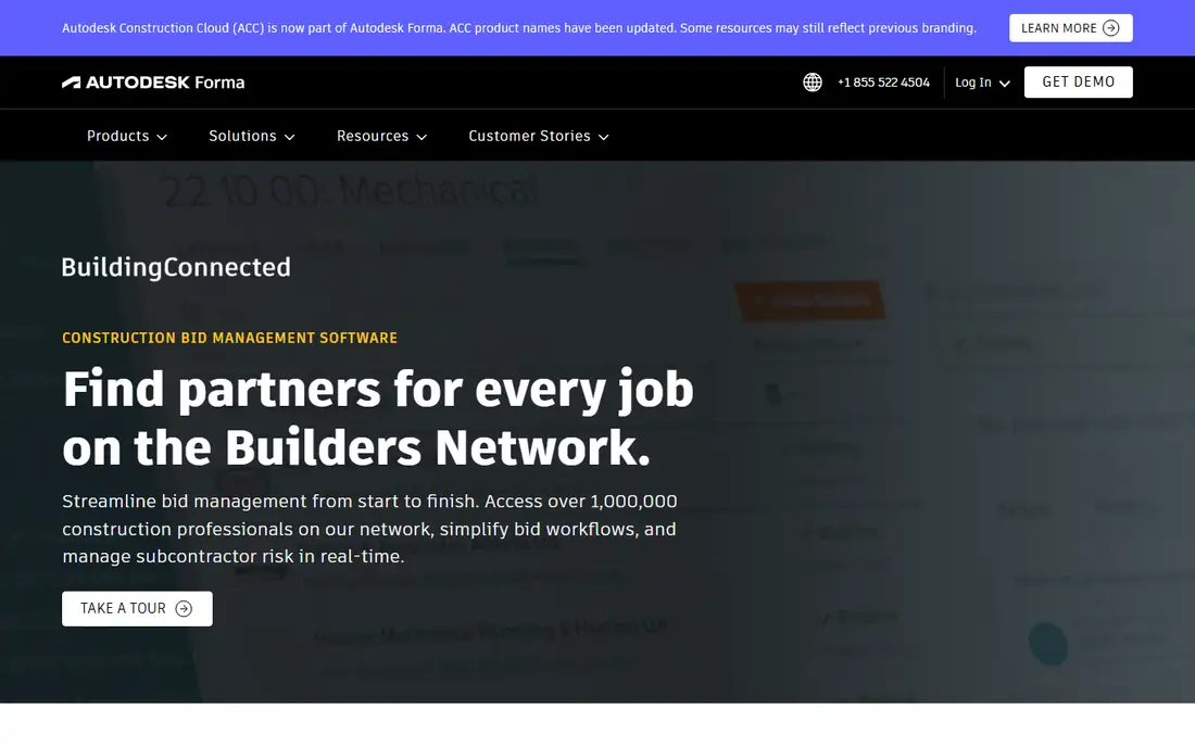 BuildingConnected homepage