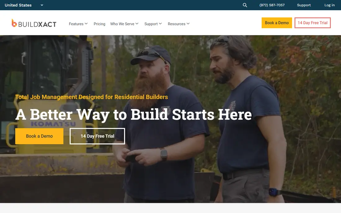 Buildxact homepage