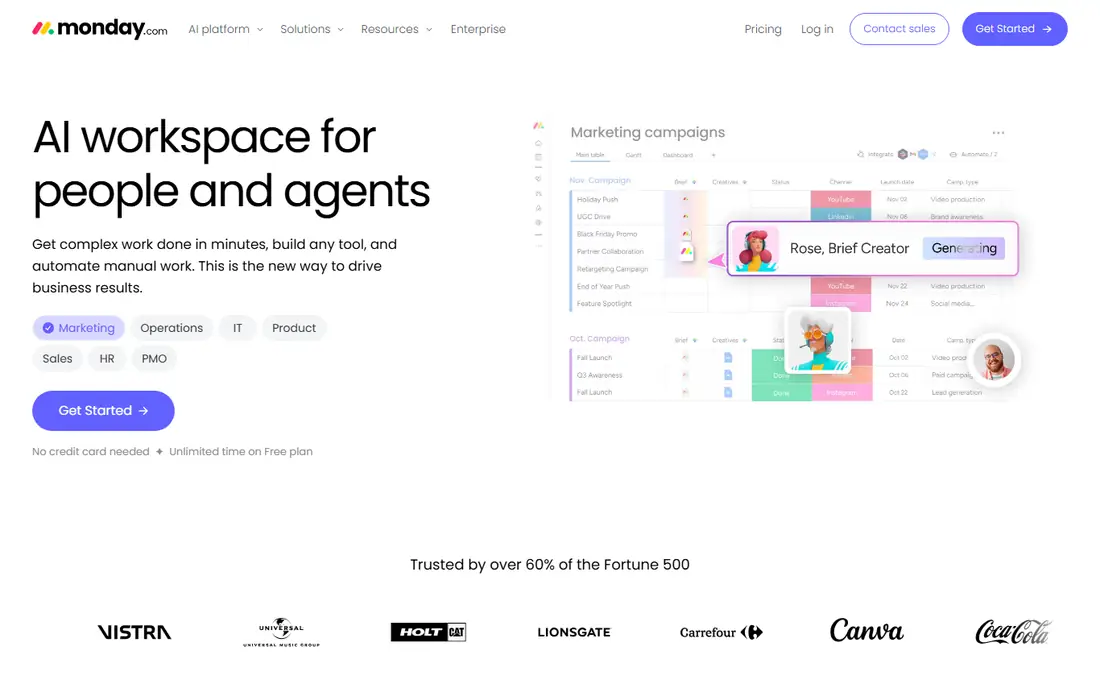 monday.com homepage
