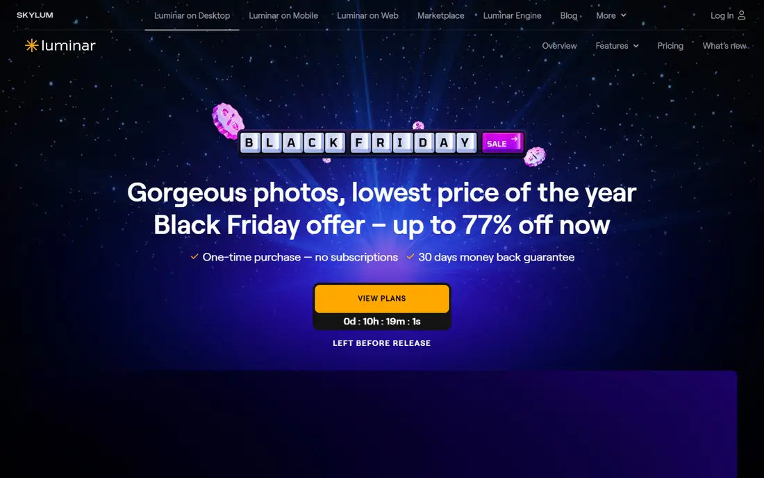 Luminar Neo homepage