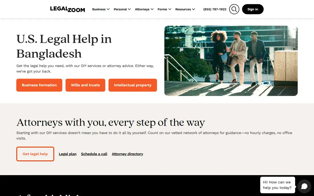 LegalZoom homepage