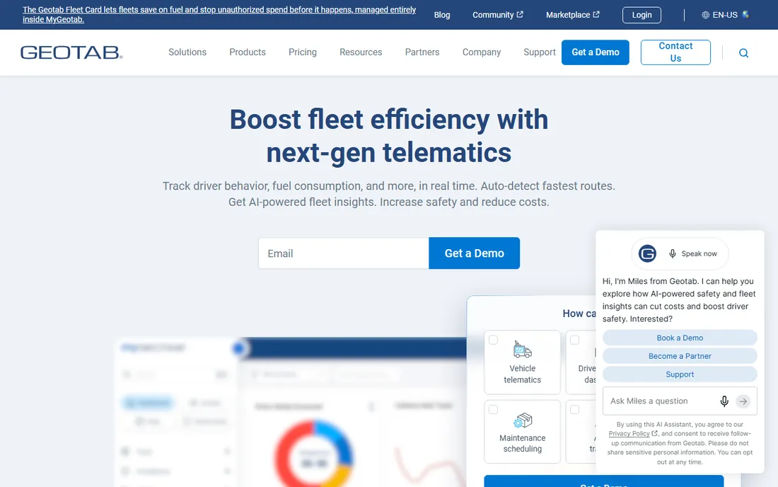Geotab homepage