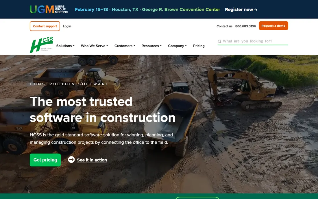 HCSS Equipment360 homepage