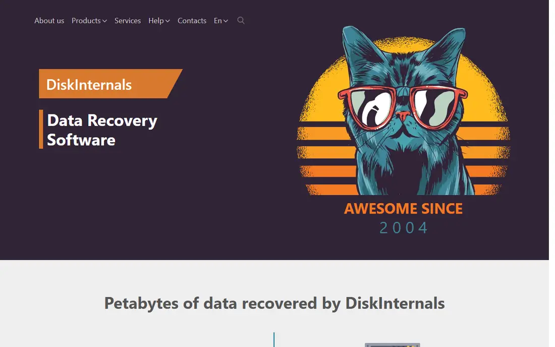 DiskInternals RAID Recovery homepage