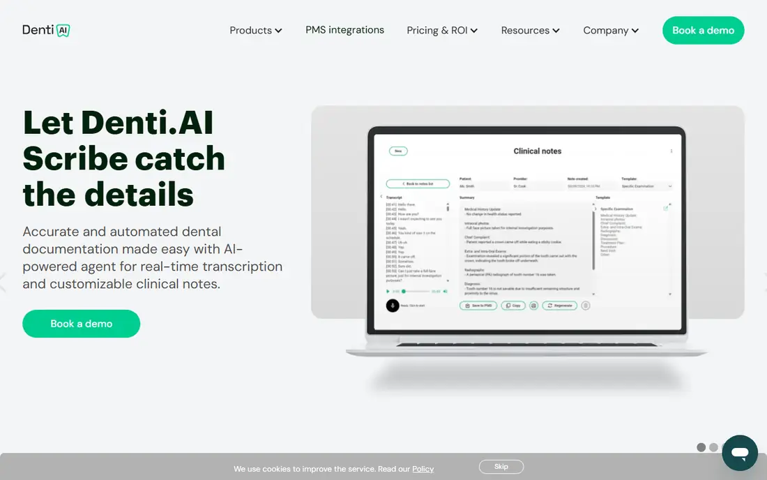 Denti.AI homepage