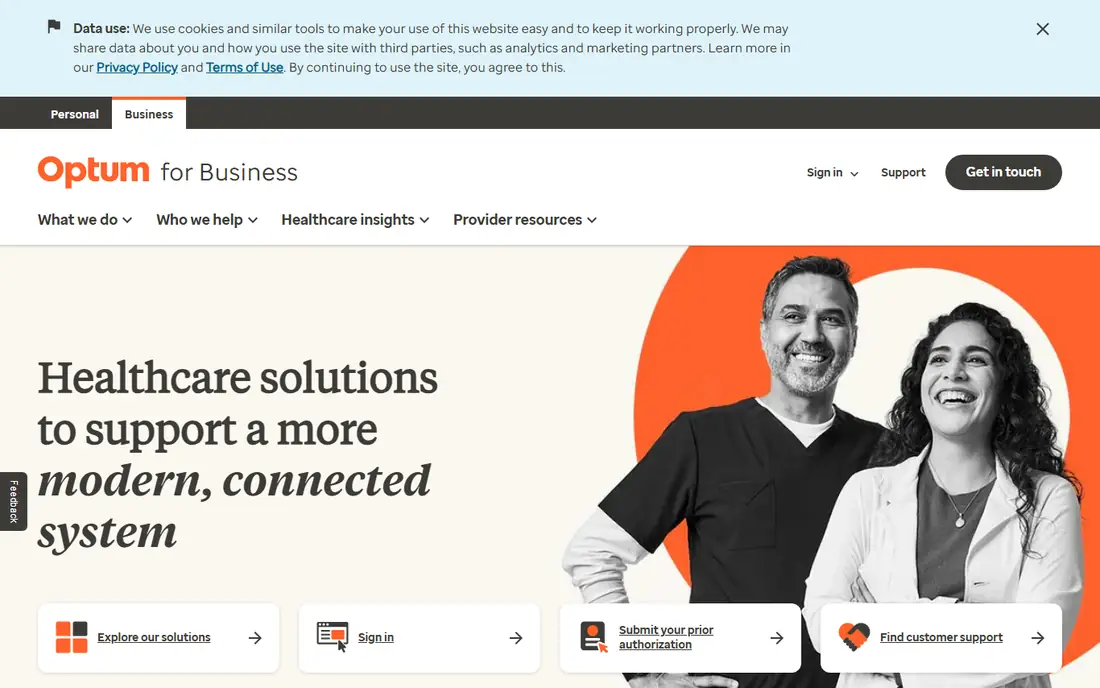 Optum Enterprise CAC and CDI 3D homepage