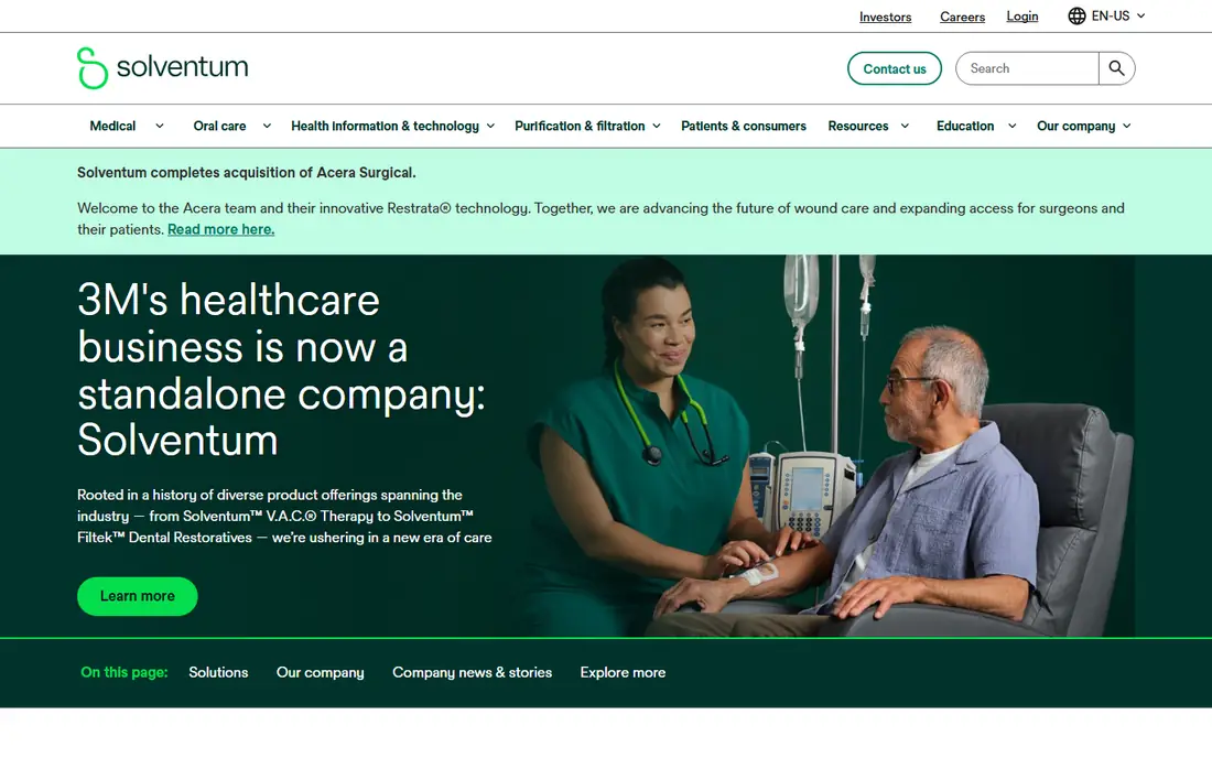 Solventum 360 Encompass homepage