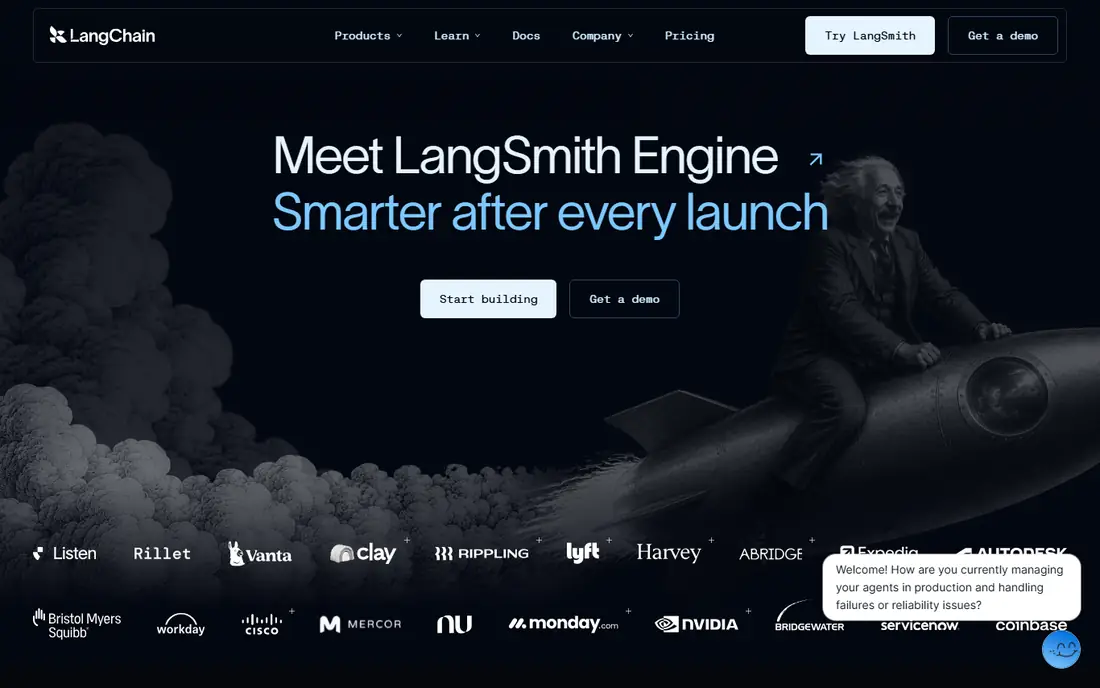 LangSmith homepage